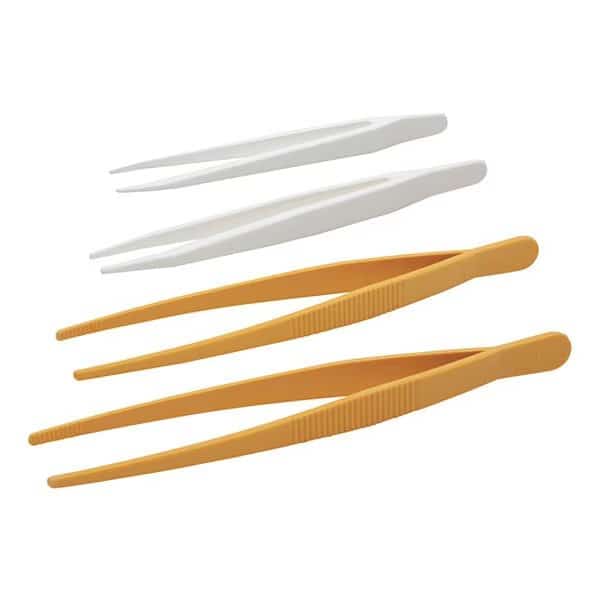 Tweezers, 250mm, Yellow, Rounded E, PK6