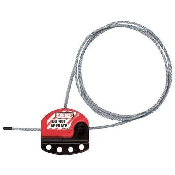 Adjstble Cble Lckout,15 ft. L,4 Lcks Max, Mfr#: S806CBL15, MASTER LOCK