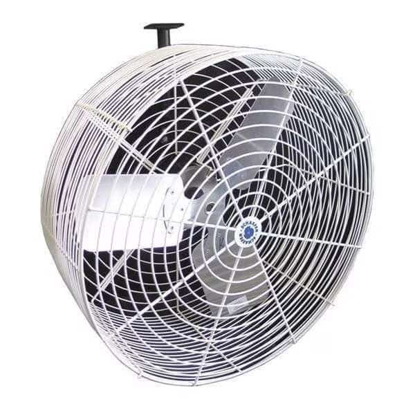 Standard Duty Industrial Fan, Wall Mount, 24 in Blade Dia, 115/230V, 7,860 cfm, Non-Oscillating