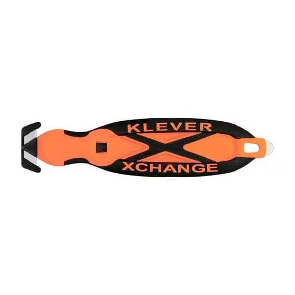 Safety Cutter,6-1/2 in.,Black/Orange, Mfr#: KCJ-XC-G, KLEVER X-CHANGE