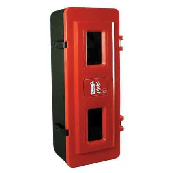 Fire Extinguisher Cabinet,20 lb,Blk/Red, Mfr#: JBXE83, JONESCO