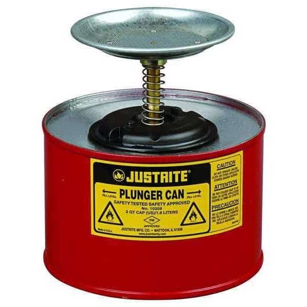 Plunger Can,1/2 Gal.,Galvanized Steel, Mfr#: 10208, JUSTRITE