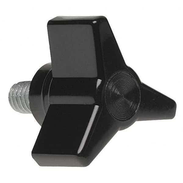 Three Prong Clamp Knob, 3/8-16 Thread Size, 1.00"L, HR Phenolic