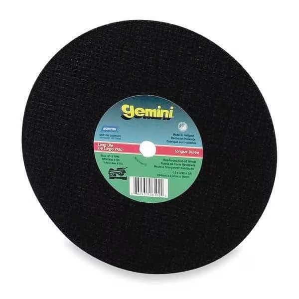 CutOff Wheel, Gemini, 10"x3/32"x5/8, NORTON ABRASIVES, Mfr# 66253106102