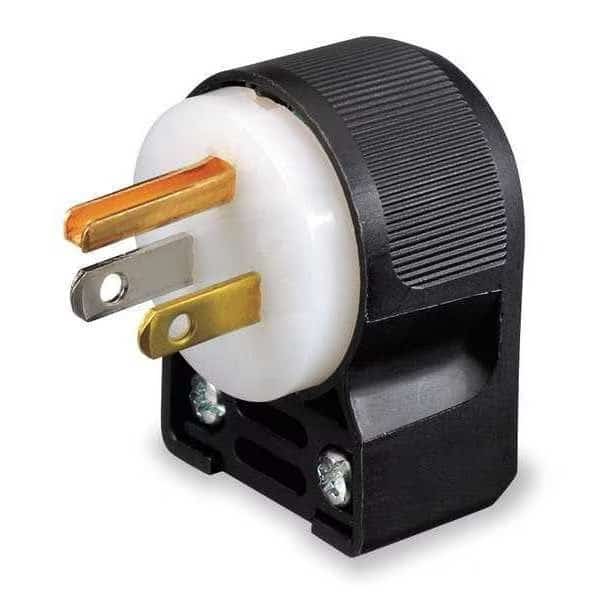 Straight Blade Plug, 5-15P, 15 A, 125V AC, 2 Pole, Screw Terminals, Grounded