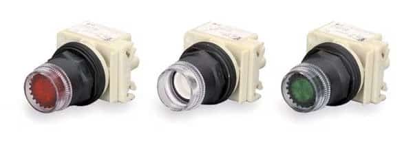 Illuminated Push Button Operator, 30 mm, Green, SCHNEIDER ELECTRIC, Mfr# 9001SK1L1G