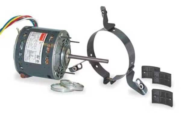 Motor, PSC, 1/4hp, 1075/4,208-230, Ring/Stud, DAYTON, Mfr# 7E661