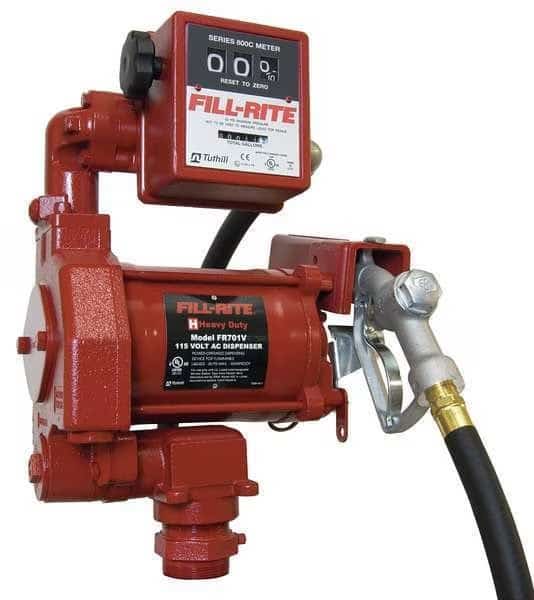 Fuel Transfer Pump, 115V AC, 20 gpm Max. Flow Rate , 1/3 HP, Steel, 1 in MNPT Inlet