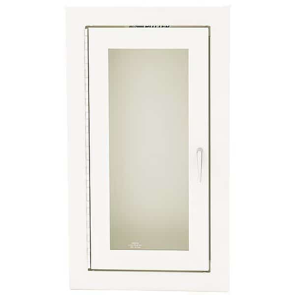 Fire Extinguisher Cabinet, Semi Recessed, 20 3/4 in Height, 5 lb