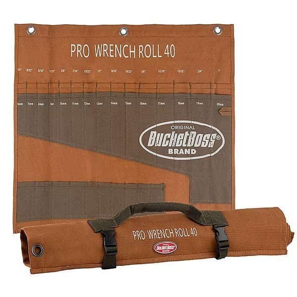 Wrench Roll, Brown, Canvas, Tie Strap