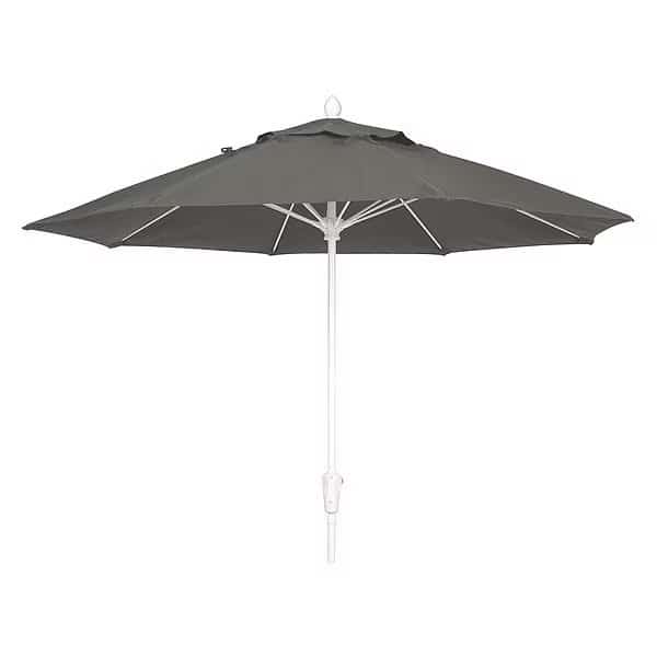 Oct Market Umbrella 8Rib Crnk,Grey,9 ft., Mfr#: 9MCRW-4644, FIBERBUILT