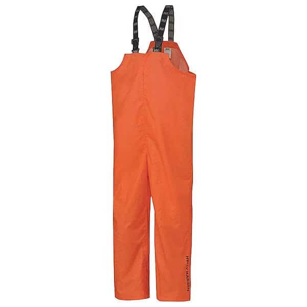 Rain Bib Overall,Unrated,Orange,M, Mfr#: 70529_290-M, HELLY HANSEN