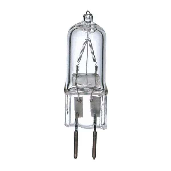 35W T4 Halogen Light Bulb - Bi Pin GY6.35 Base - Clear Finish, Satco, Mfr#: S3418