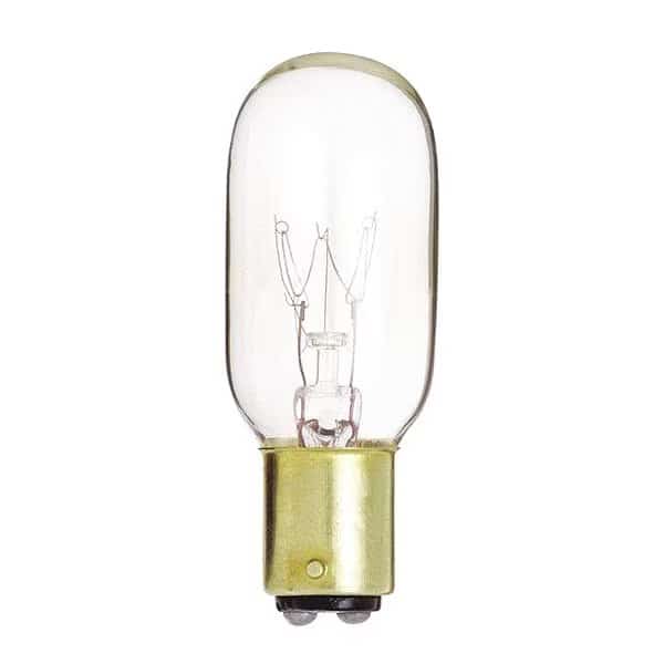 15 W T7 Incandescent - Clear - 2500 Hours - 95L - DC Bay Base - 130V
