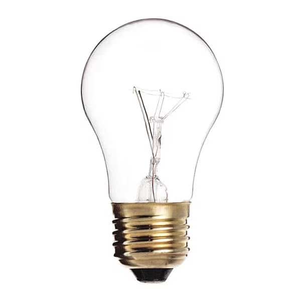 25 W A15 Incandescent - Clear - 2500 Hours - 150L - Medium Base - 130V