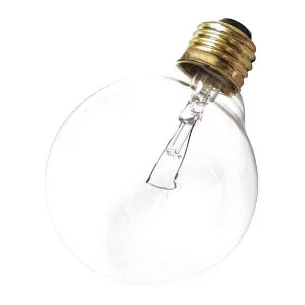25 W G25 Incandescent - Clear - 3000 Hours - 180L - Medium Base - 120V
