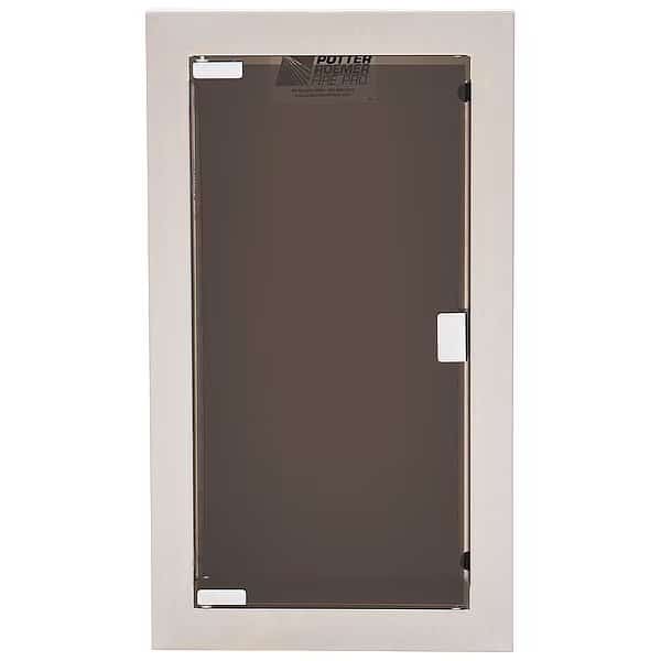 Fire Extinguisher Cabinet, Semi Recessed, 26 3/4 in Height, 10 lb