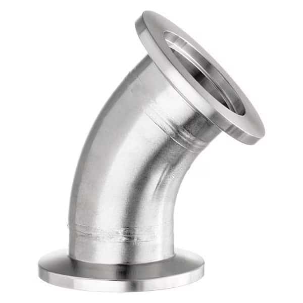 Vacuum Fitting, 45 Degree Elbow Connector, 1" Tube