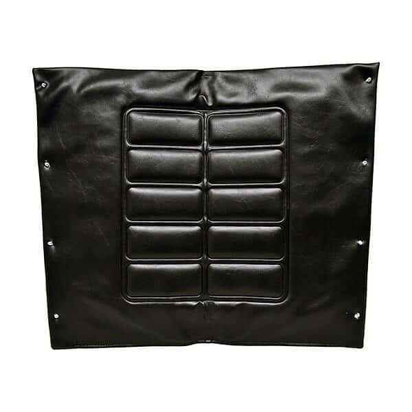 Vinyl Flared Back UPH, 20"W, 8 Hole, Black