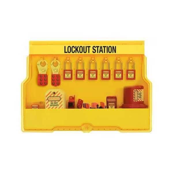 Lockout Station, Fasteners, Yellow