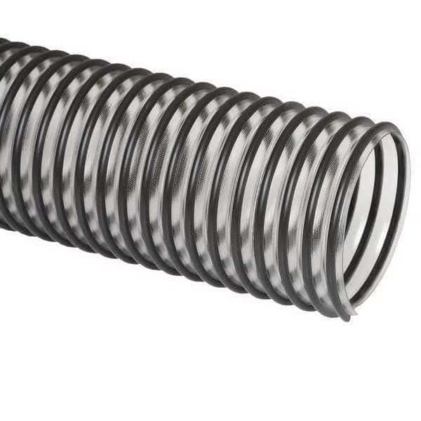Ducting Hose, 25 ft L, Black/Clear