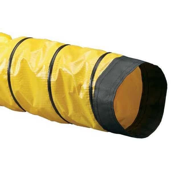 Ducting Hose, 25 ft L, Black/Yellow