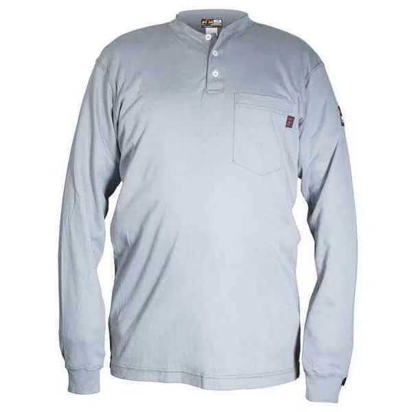 FR Long Sleeve Shirt, 9.6 cal/sq cm, Gray, Mcr Safety, Mfr#: H1GS