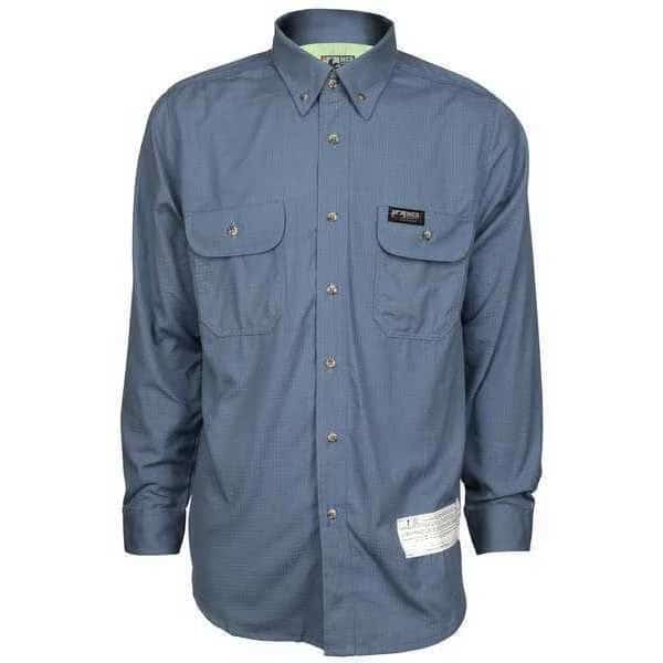 Men's FR Long Sleeve Shirt, 8.9 cal/sq cm, 2XL, Summit Breeze(R)