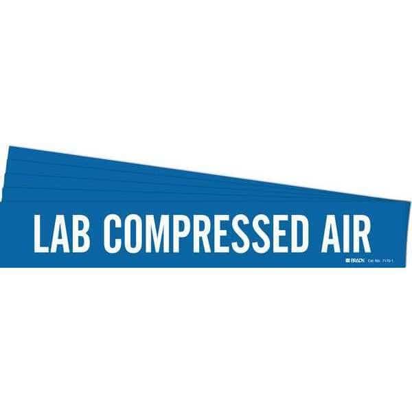 Pipe Marker, White, Lab Compressed Air, PK5, 7170-1-PK