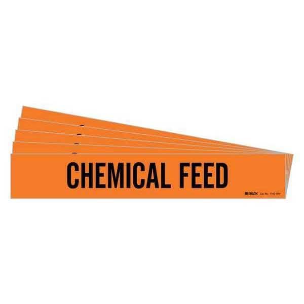 Pipe Marker, Black, Chemical Feed, PK5, 7342-1HV-PK
