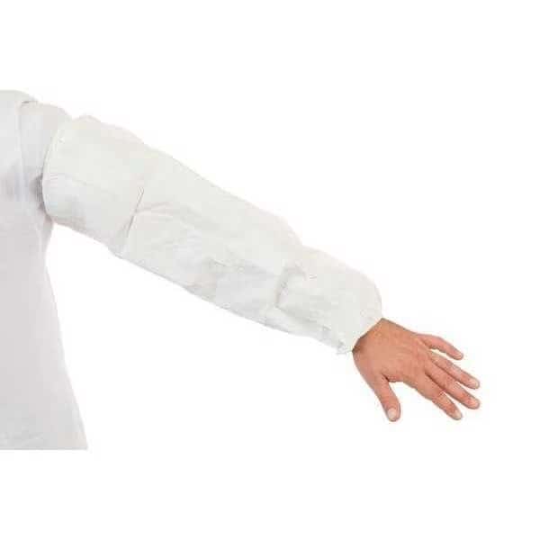 MicroGuard MP(R) Disposable Sleeve, 18 in Length, 15 mil Thick, Serged Seam, White, 200 PK