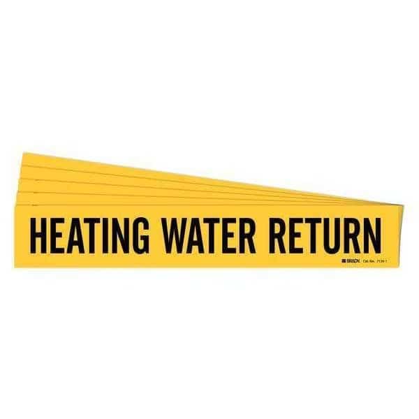 Pipe Marker, Heating Water Return, PK5, 7129-1-PK