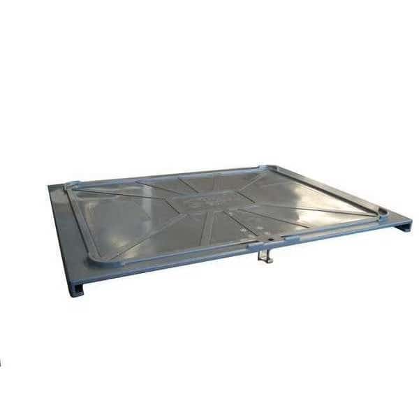 Lid for Storage Container, 29 in L, 18-1/2 in W, Gray, Polypropylene