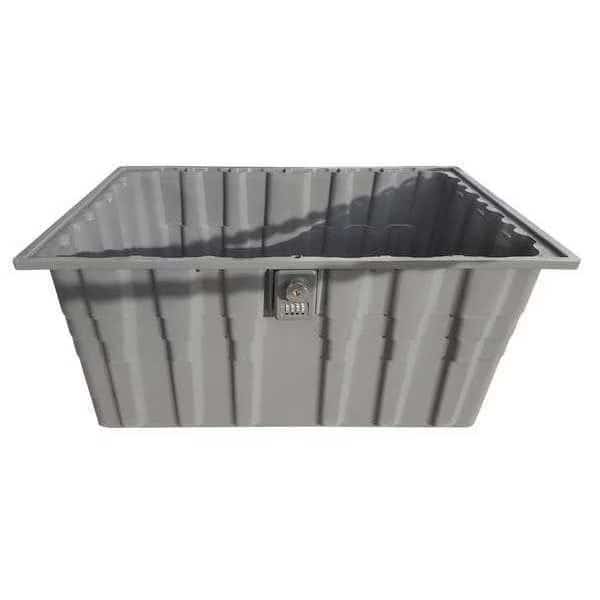 Master Box, Gray, Polypropylene, 28 1/4 in L, 12 1/2 in W, 18 in H, 3 cu ft Volume Capacity, Barracuda, Mfr#: 8568M