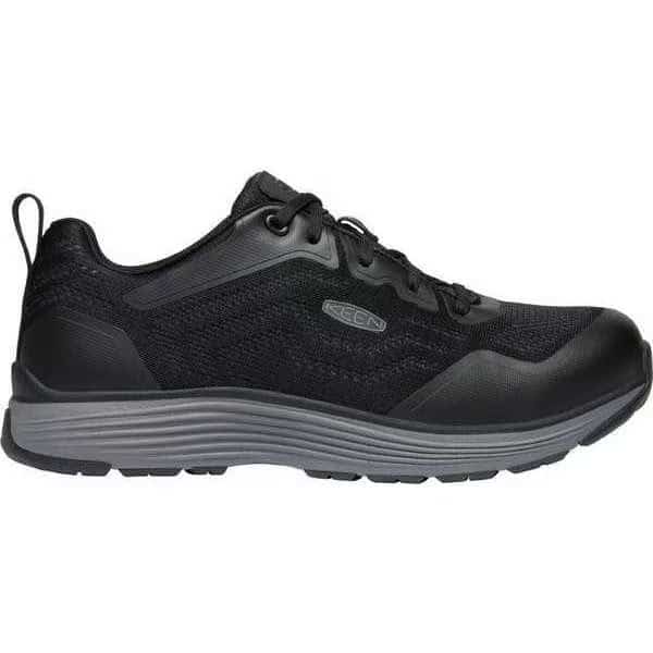 Men's Athletic Shoe, Aluminum Toe, Mesh Upper, Rubber Outsole, Lace Up, Black/Steel Gray, 13 D