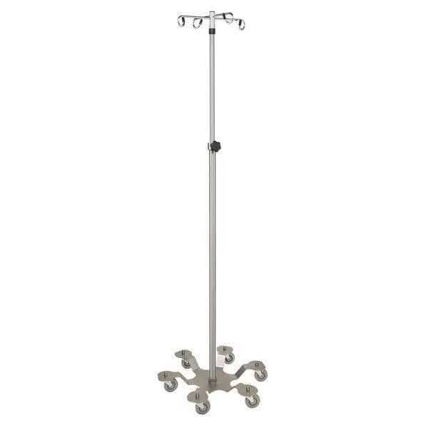 IV Pole, SS, 90" H, 4 Hooks