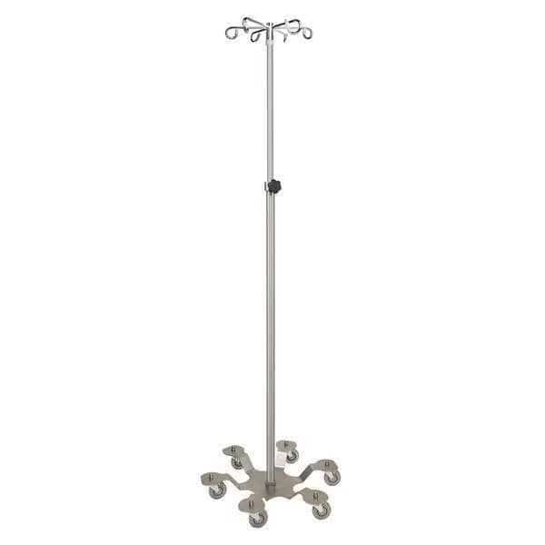 IV Pole, SS, 90" H, 6 Hooks
