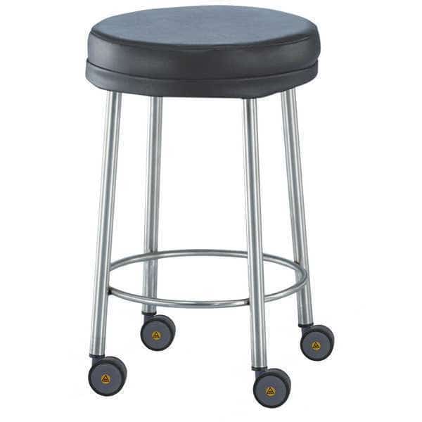 MR Stool, Vinyl, Black, 23 in Seat Height