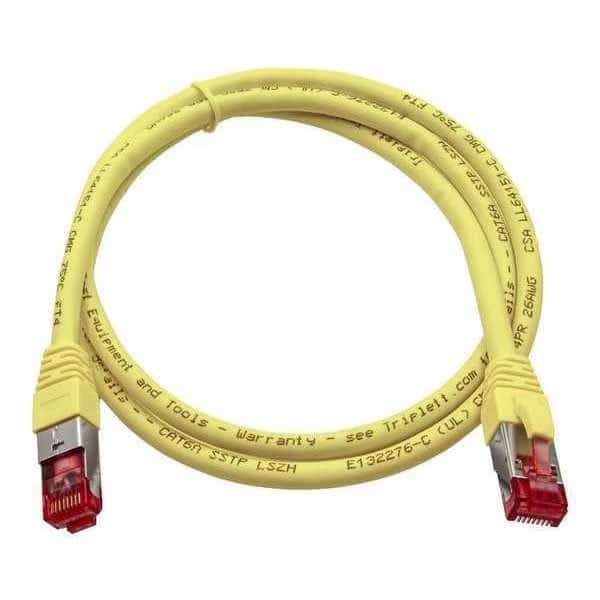 Patch Cable, CAT6A, 10GBPS, Yellow, Triplett, Mfr#: CAT6A-3YL