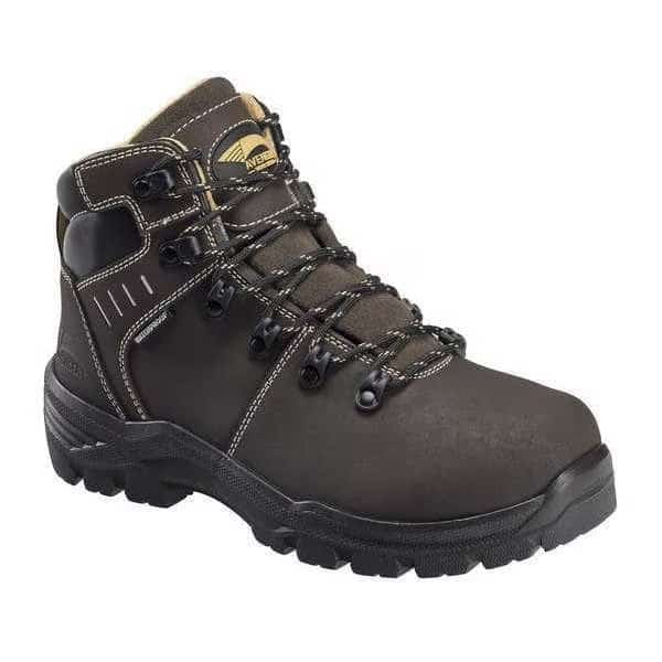 Women's 6 in Polycarbonate Toe 6-Inch Work Boot, Dark Brown, 8, W, A7452