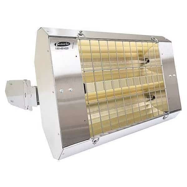 Infrared Quartz Electric Heater, 1 Phase, Stainless Steel, 480V AC