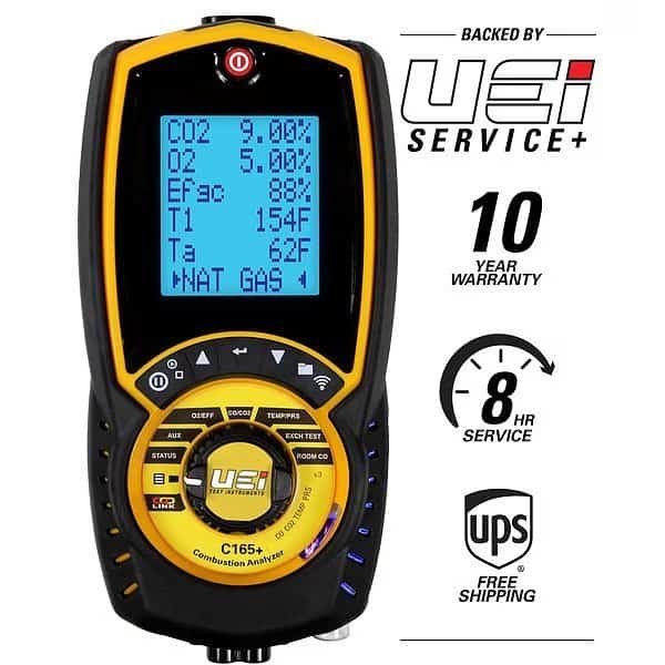 Combustion Analyzer, 32to113F, 21% v/vO2
