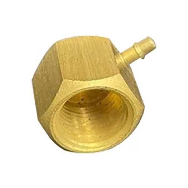 Mini Barb Fitting, 19/32", Brass, Beaded