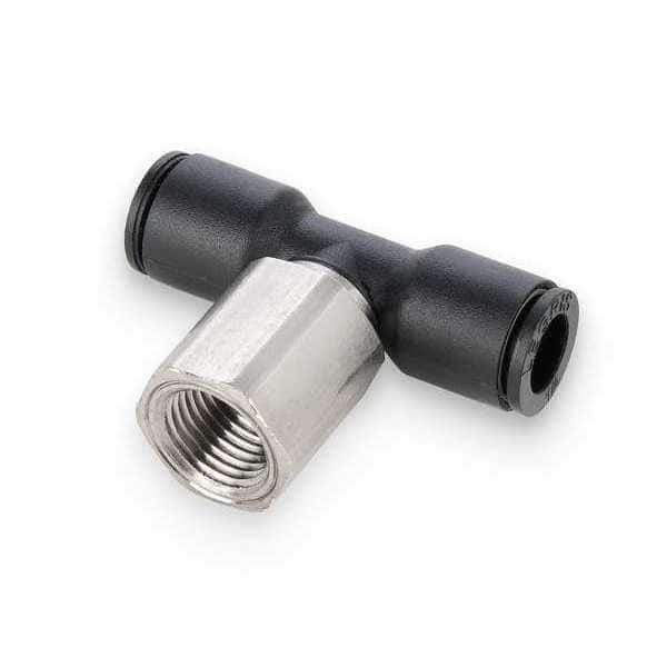 Fractional Push-to-Connect Fitting, Nylon, Black, Legris, Mfr#: 3008 04 14