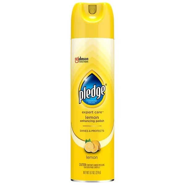 Furniture Polish, Aerosol Spray Can, 9.7 oz, Lemon Fragance, 6 Pack