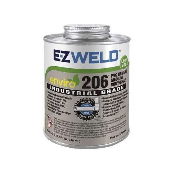 Pipe Cement, 32 fl oz, Gray