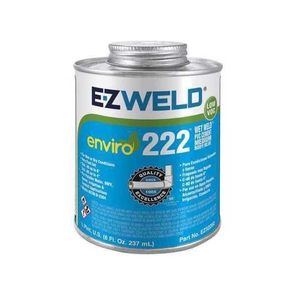 Pipe Cement, 8 fl oz, Blue, EZ WELD, Mfr# EZ32202N