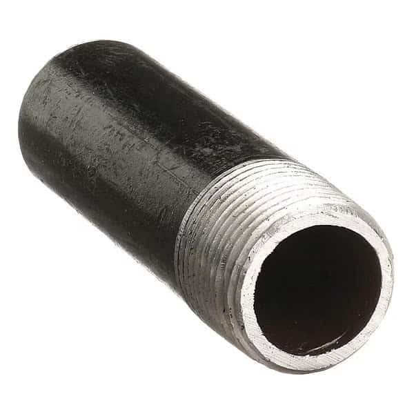 Black Nipple, Welded, 1 1/2x4