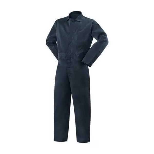 FR Cotton Coveralls, XL, 32 in Inseam, Cotton, Snap