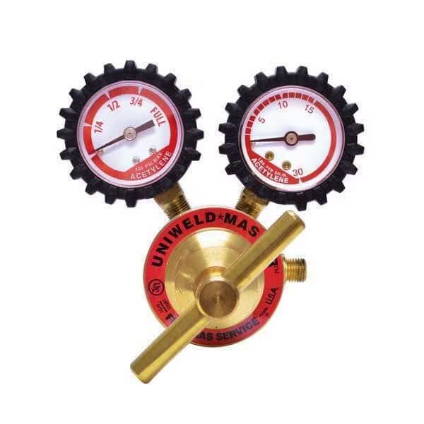Acetylene Regulator, Acetylene, Single Stage, 3/8"-24 Outlet